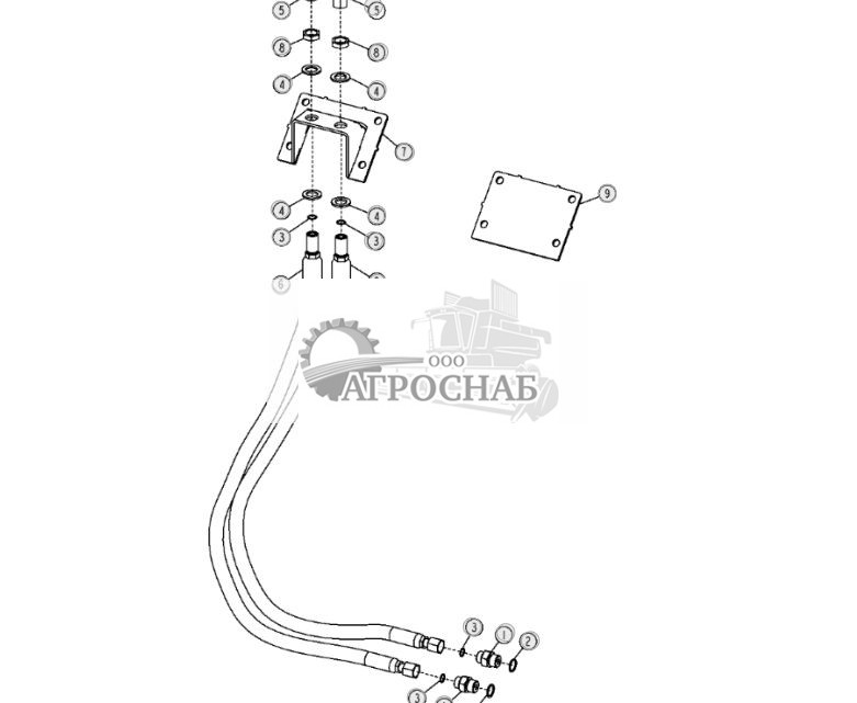 Задние вспом. шланги и трубопровод - ST10764 511.jpg